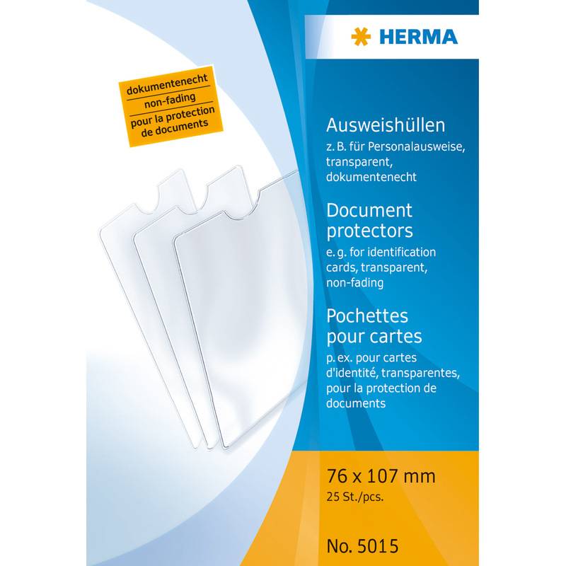 HERMA Ausweishülle, PP, 1-fach, 0,14 mm, Format: 76 x 107 mm