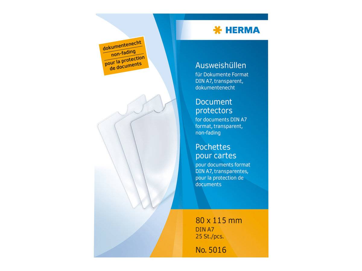 HERMA Schutzhülle - für A7 - durchsichtig (Packung mit 25)
