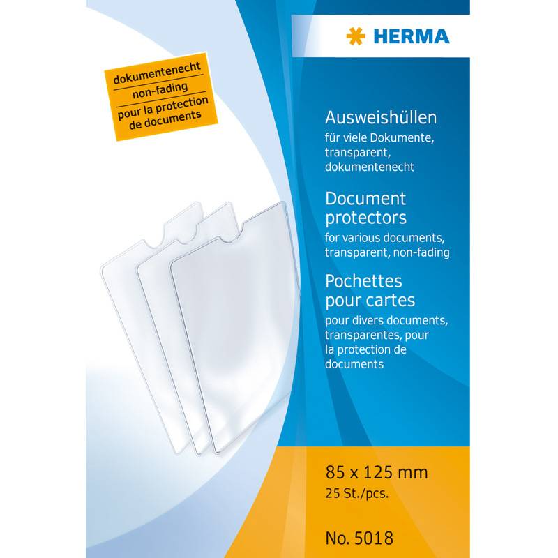 HERMA Ausweishülle, PP, 1-fach, 0,14 mm, Format: 85 x 125 mm