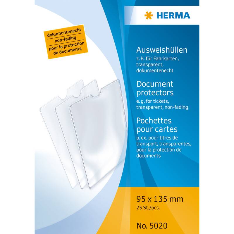 HERMA Ausweishülle, PP, 1-fach, 0,14 mm, Format: 95 x 135 mm