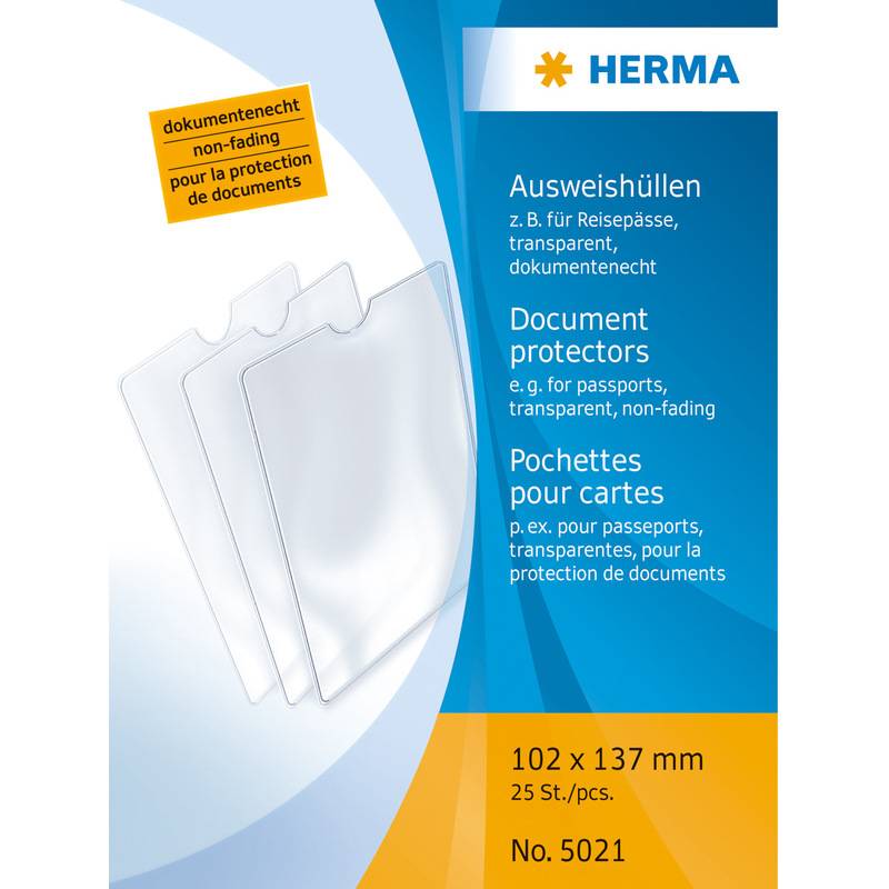 HERMA Ausweishülle, PP, 1-fach, 0,14 mm, Format: 102 x 137mm