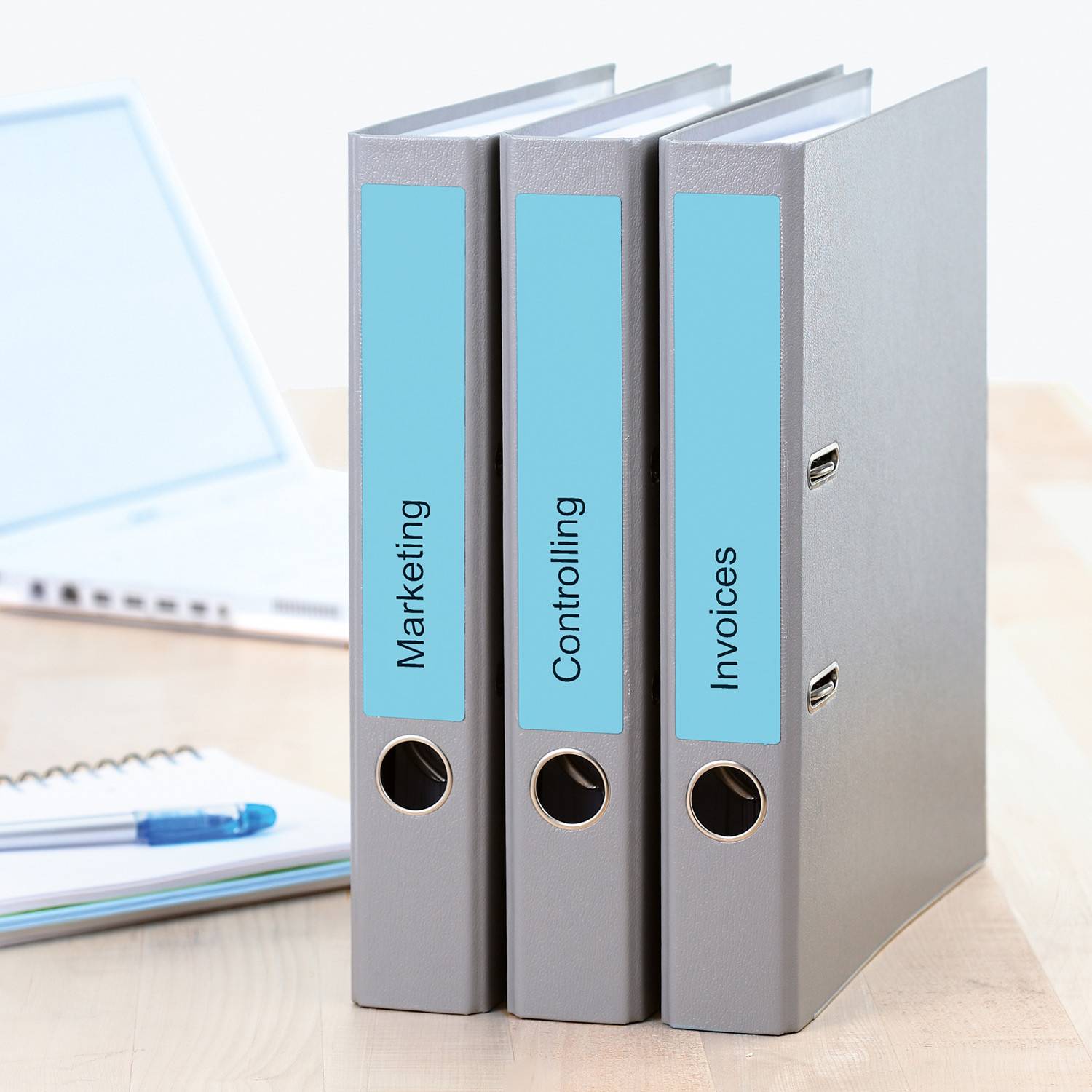 HERMA Special - Papier - matt - permanent selbstklebend - Blau - 192 x 38 mm 175 Etikett(en) (25 Bogen x 7)