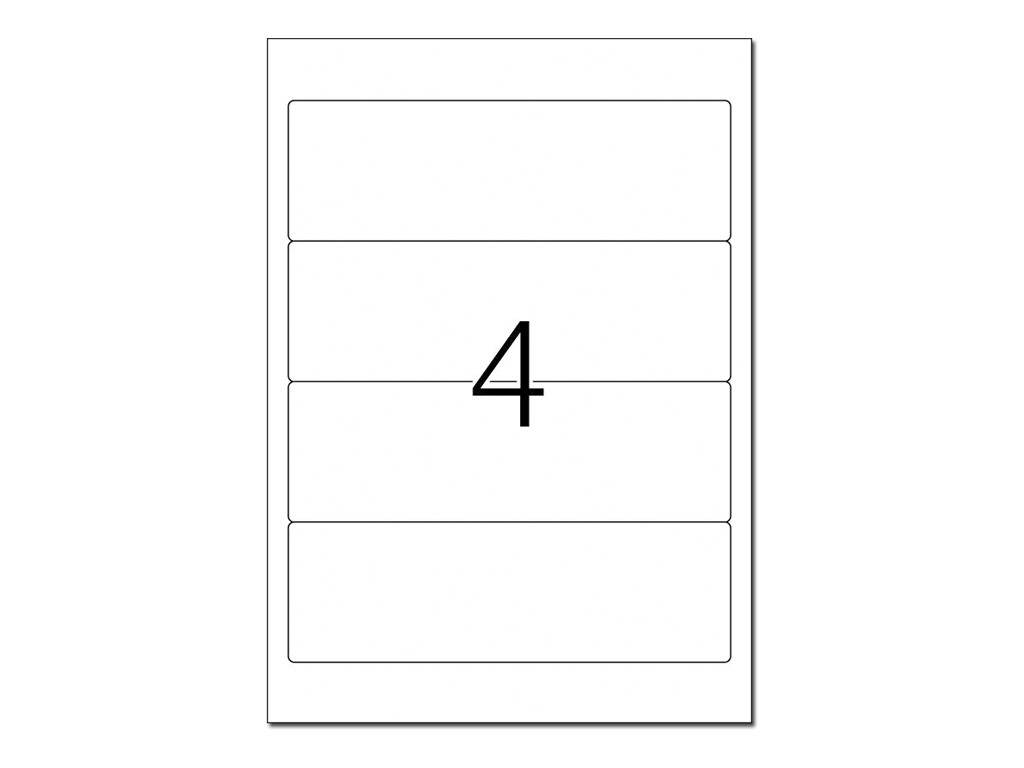 HERMA Special - Papier - matt - permanent selbstklebend - Blau - 192 x 61 mm 80 Etikett(en) (20 Bogen x 4)