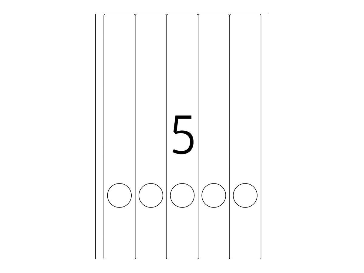 HERMA Special - Papier - matt - permanent selbstklebend - Rot - 38 x 297 mm 100 Etikett(en) (20 Bogen x 5)