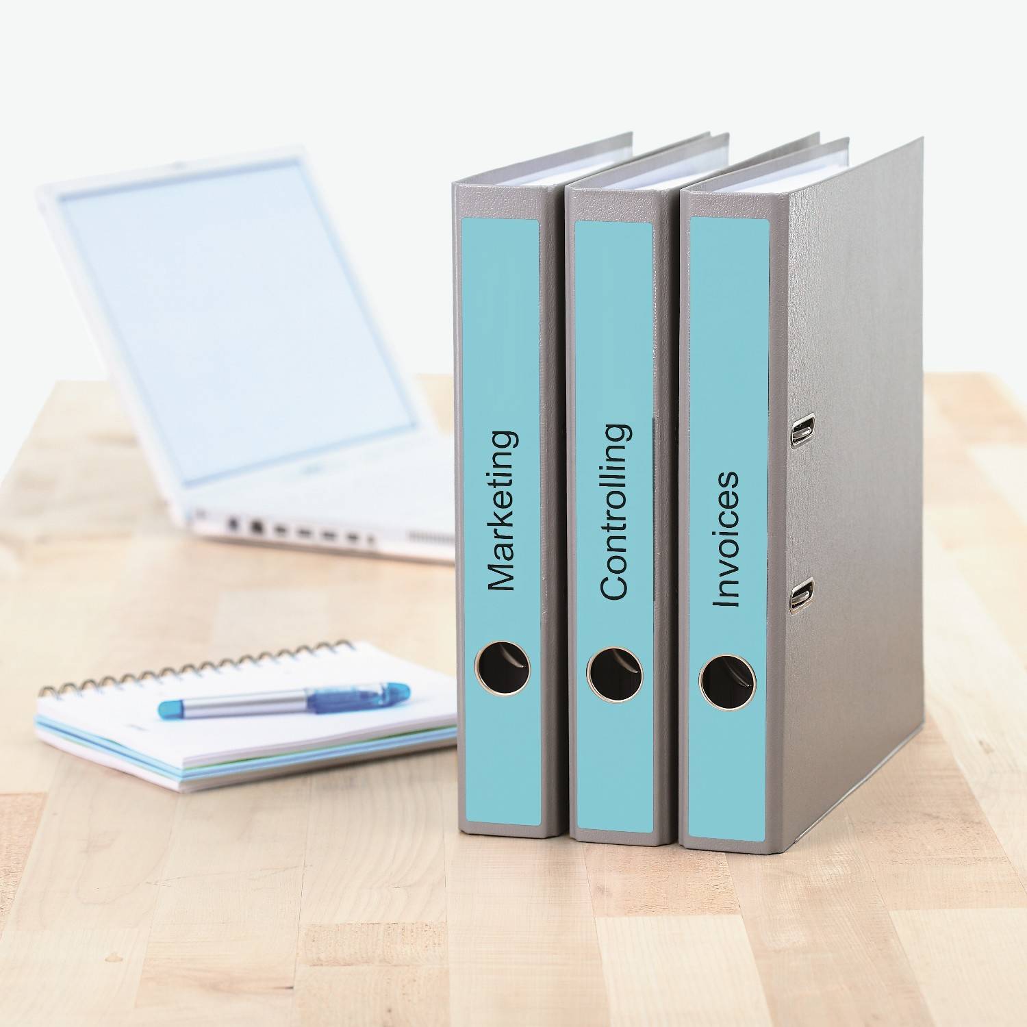 HERMA Special - Papier - matt - permanent selbstklebend - perforiert - Blau - 38 x 297 mm 125 Etikett(en) (25 Bogen x 5)