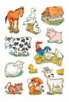 HERMA DECOR stickers farm animals 3 sheets, A4 sheets, 3 Blätter