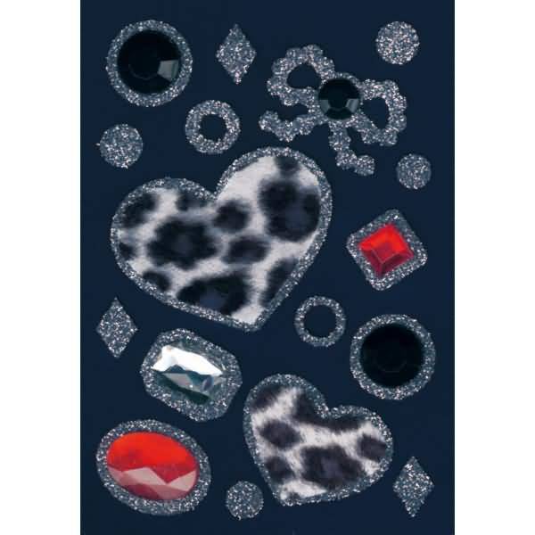 Schmucketikett Glam Rocks Fell Herzen