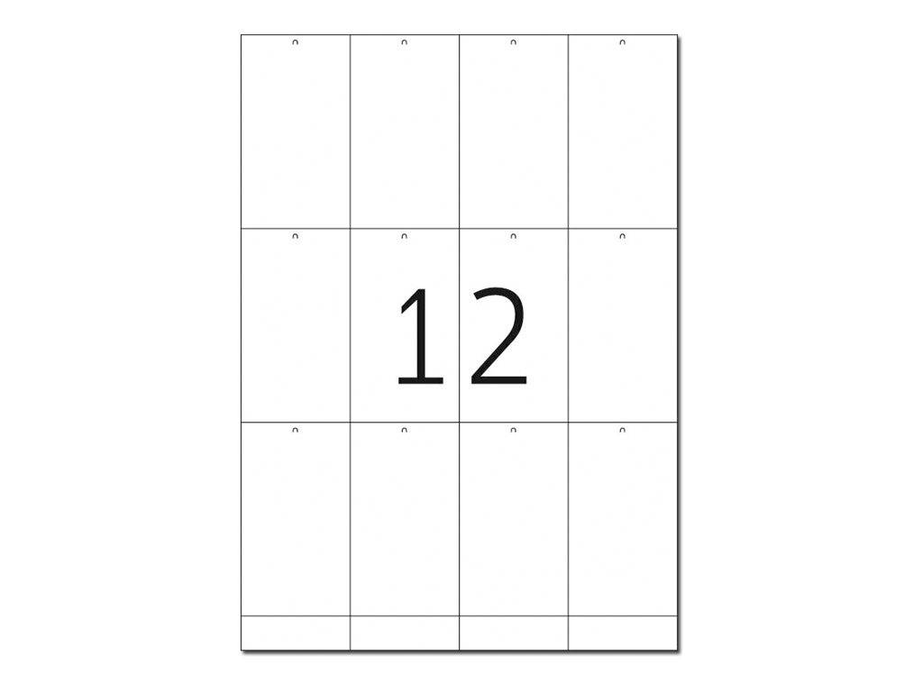 HERMA Special - Nicht klebend - perforiert - weiß - 52.5 x 93.5 mm 1200 Etikett(en) (100 Bogen x 12)