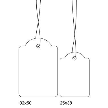 HERMA Hängeetikett 6932 15x24mm weißer Faden weiß 1.000 St./Pack.