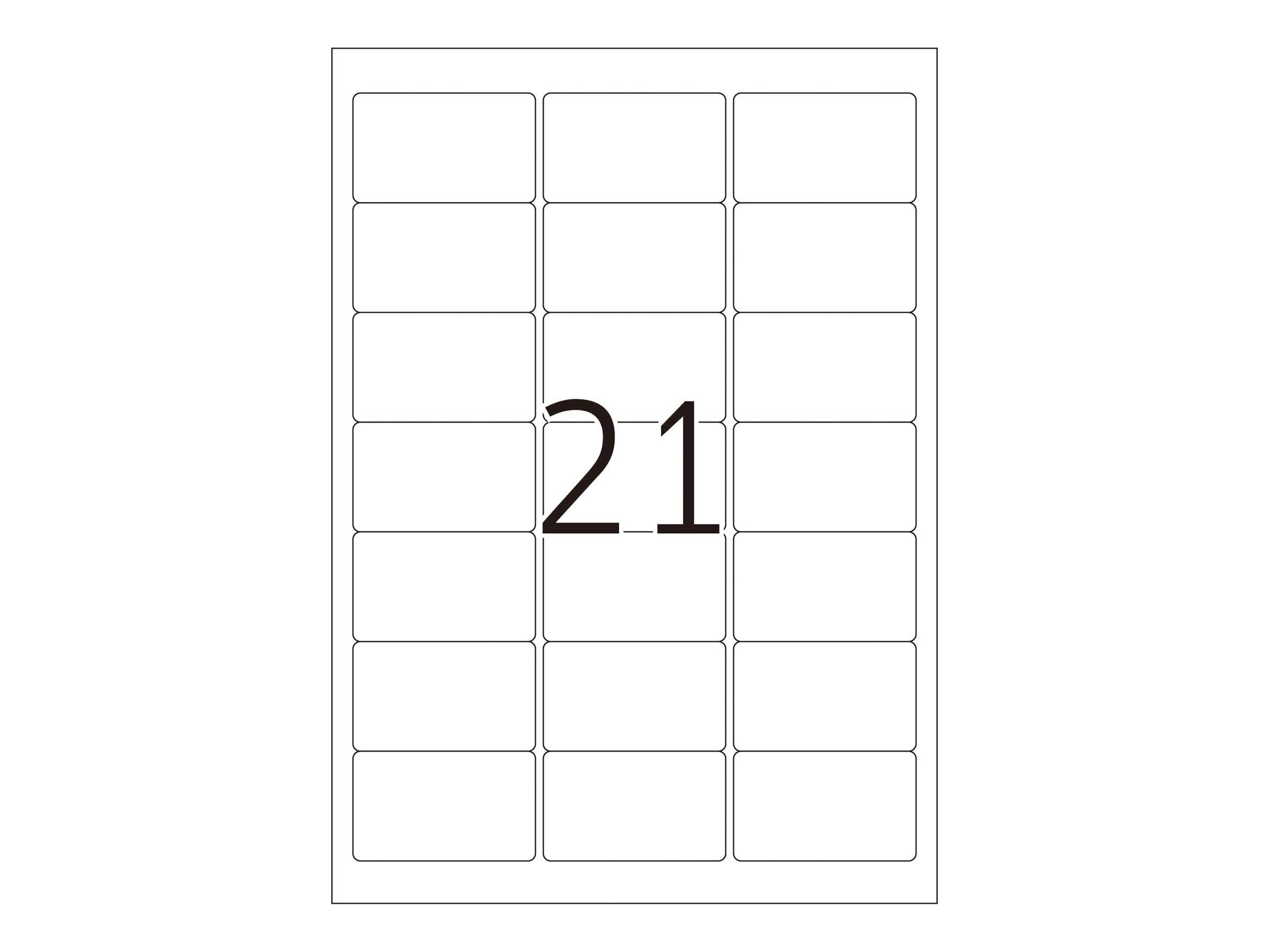 HERMA - Selbstklebend - durchsichtig - 38.1 x 63.5 mm 525 Etikett(en) (25 Bogen x 21)