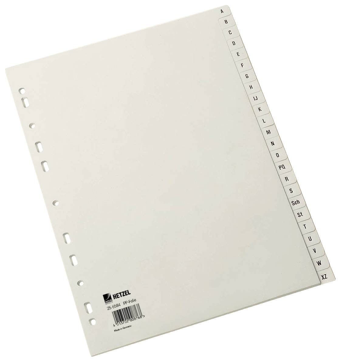 Plastikregister A-Z - Grau