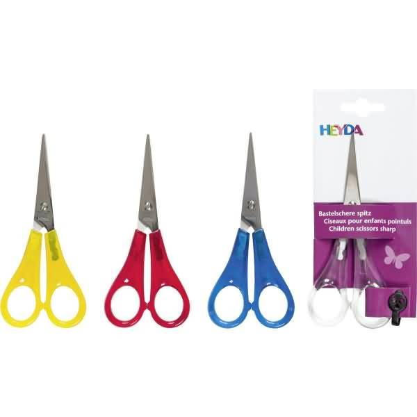 Kinderschere 13cm spitz farbig sortiert