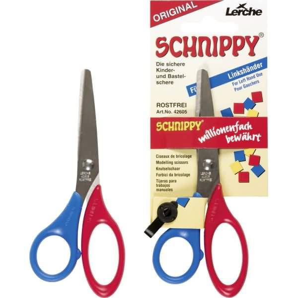 Bastelschere 13cm rund Schnippy Linkshänder farbig sortiert