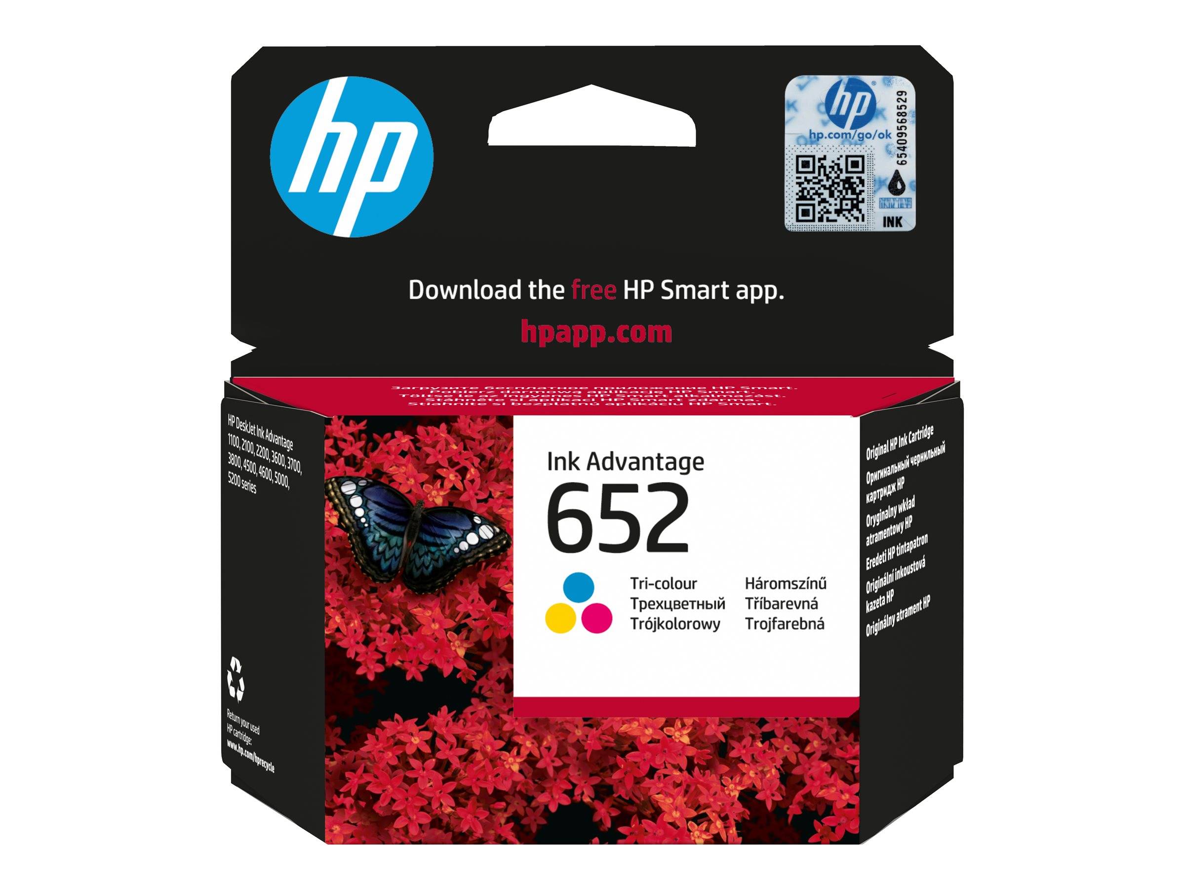 HP 652 - Farbe (Cyan, Magenta, Gelb) - Original - Ink Advantage - Tintenpatrone