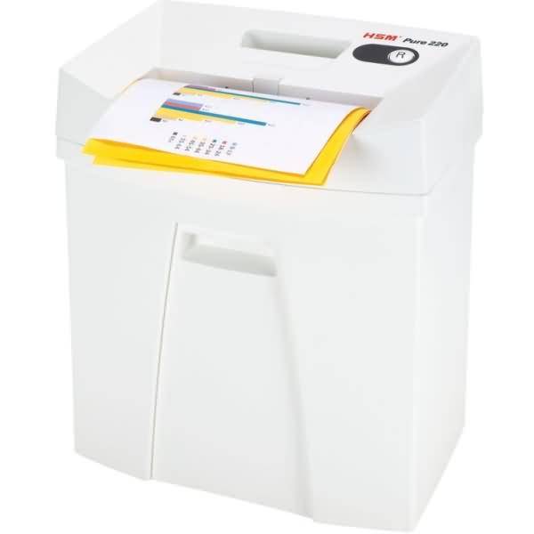 Aktenvernichter Pure 220 3,9mm Streifenschnitt weiß
