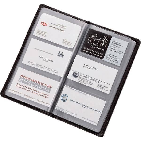 Visitenkartenalbum für 120 Karten 112x200x15mm schwarz