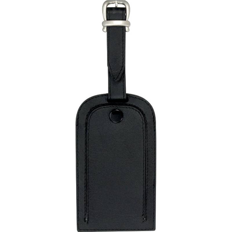 JSA Gepäckanhänger, aus Leder, schwarz