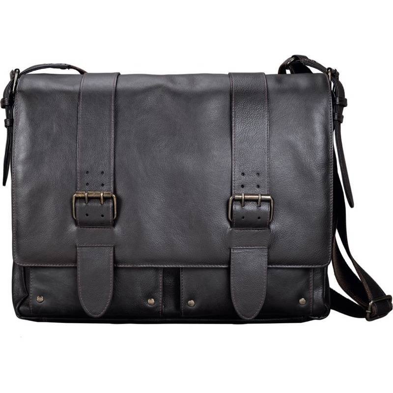 PRIDE&SOUL Umhängetasche "TANK", aus Leder, dunkelbraun