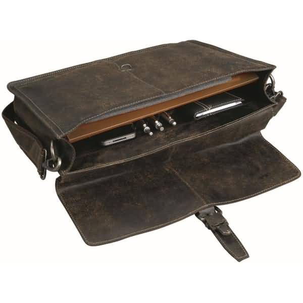 Businesstasche Lucky 37x30x8cm Leder braun