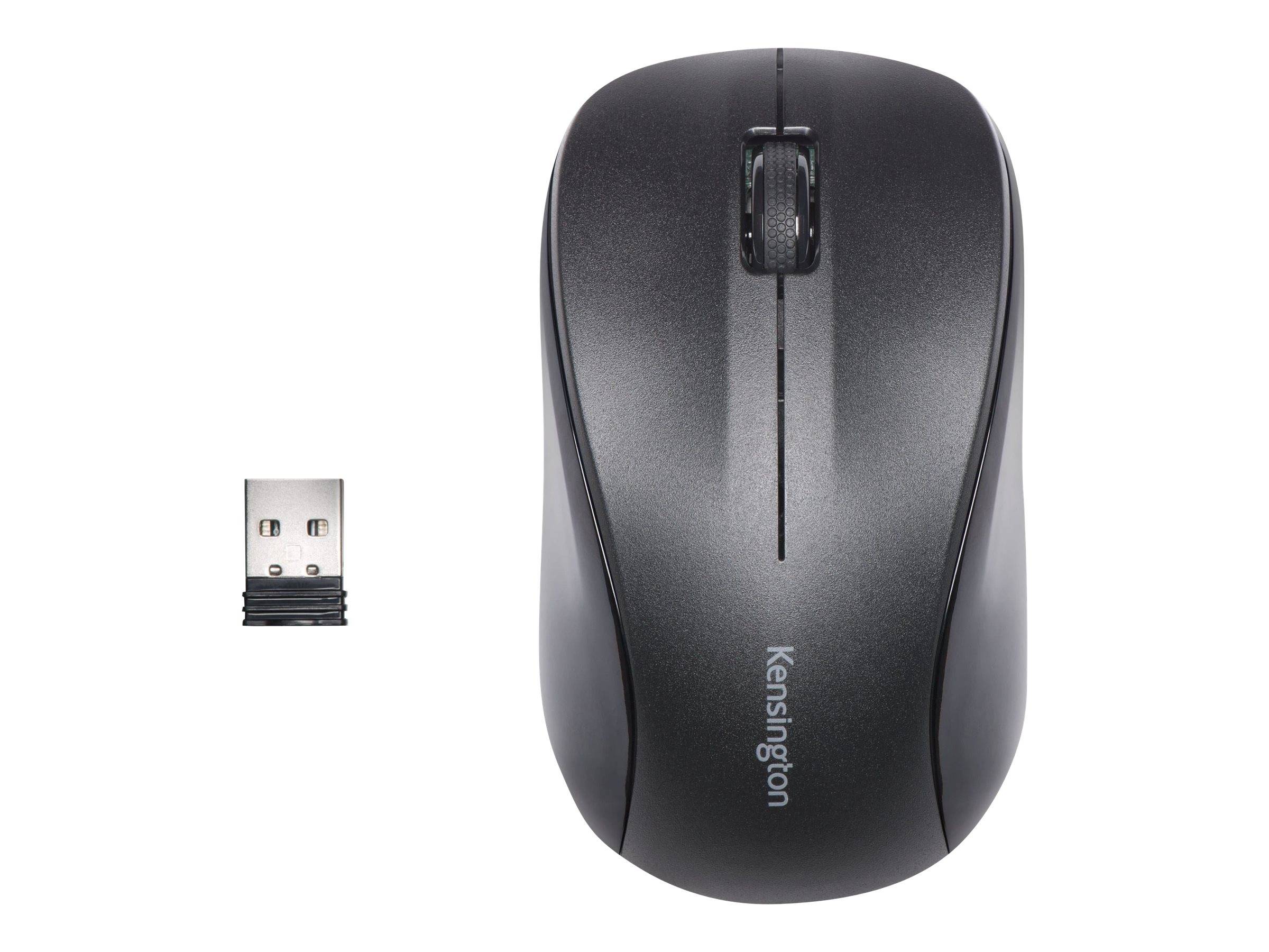 Kensington Wireless ValuMouse - Maus - rechts- und linkshändig - optisch - 3 Tasten - kabellos - 2.4 GHz - kabelloser Em