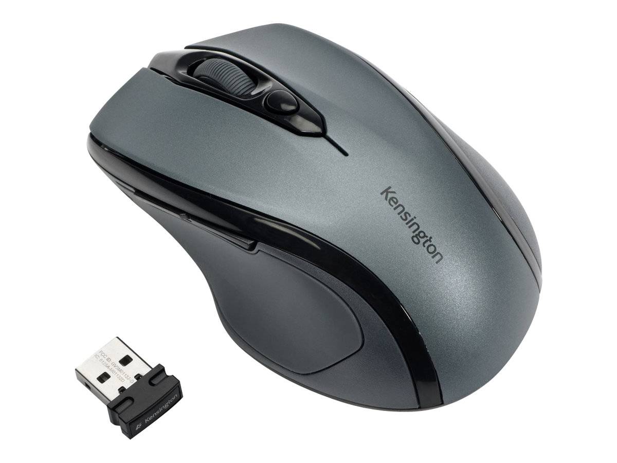 Kensington Pro Fit Mid-Size - Maus - Für Rechtshänder - optisch - 5 Tasten - kabellos - 2.4 GHz - kabelloser Empfänger (