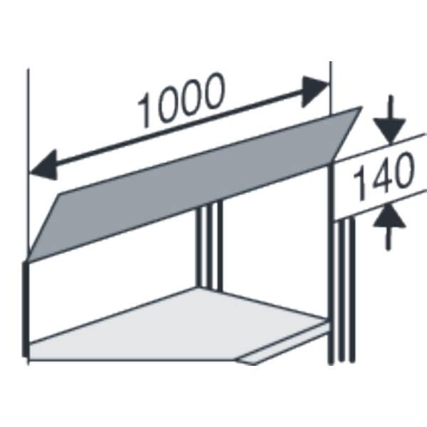 Schriftblende für Bibliotheks-Regal libra Breite 100cm schwarz