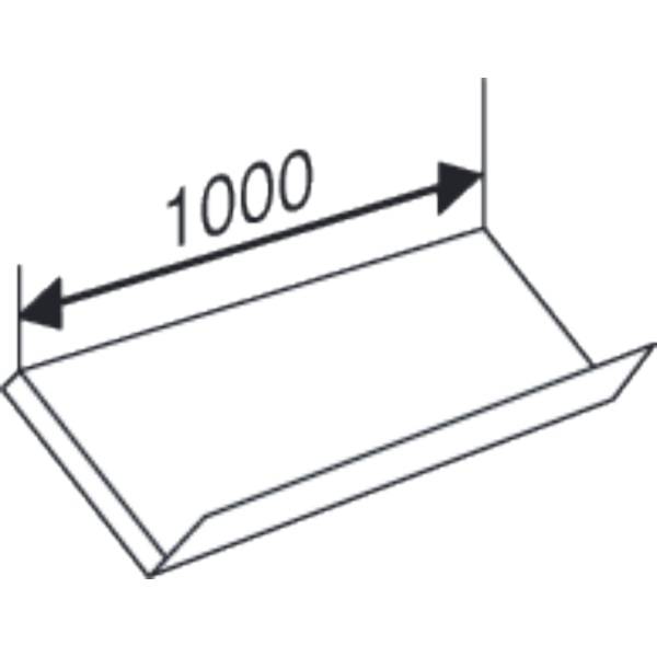 Schrägboden für Bibliotheks-Regal libra BxT 100x30cm lichtgrau