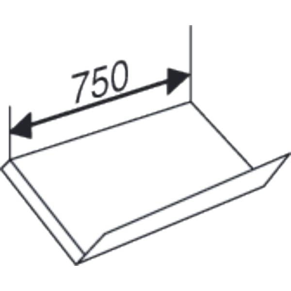 Schrägboden für Bibliotheks-Regal libra BxT 75x30cm lichtgrau
