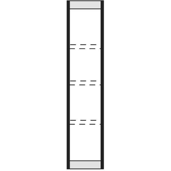 Büro-Regal Progress 2000 Endseite HxT 1900x300mm für 5 Böden silber