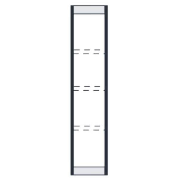 Büroregal Progress 2000 Endseite TxH 30x190cm schwarz/lichtgrau