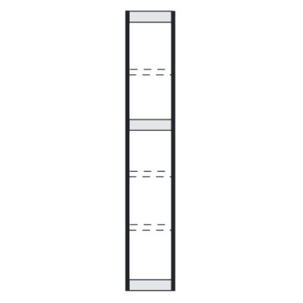 Büroregal Progress 2000 Endseite TxH 40x225cm schwarz/lichtgrau