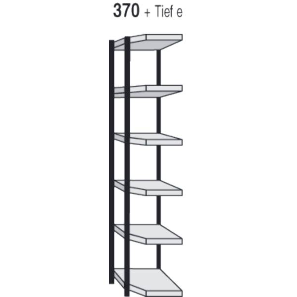 Magazin-Regal Stora 100 Eck-Regalfeld BxTxH 67x30x225cm schwarz/lichtgrau