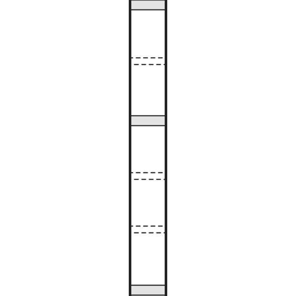 Endseite Stora 100 HxT 225x60cm für 6 Böden Rahmenfarbe silber