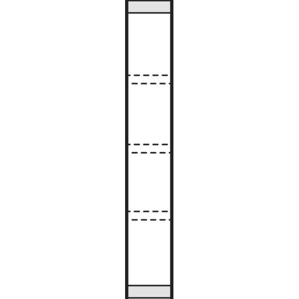 Endseite Stora 100 HxT 190x50cm für 5 Böden Rahmenfarbe silber