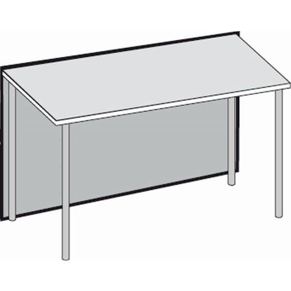Thekentisch Atlantis rechteckig beidseitig gerade 135x82,5x105cm weiß/glas