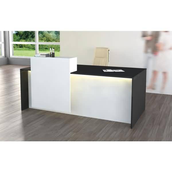 Beratungstheke Palermo 180x92x110cm anthrazit/weiß