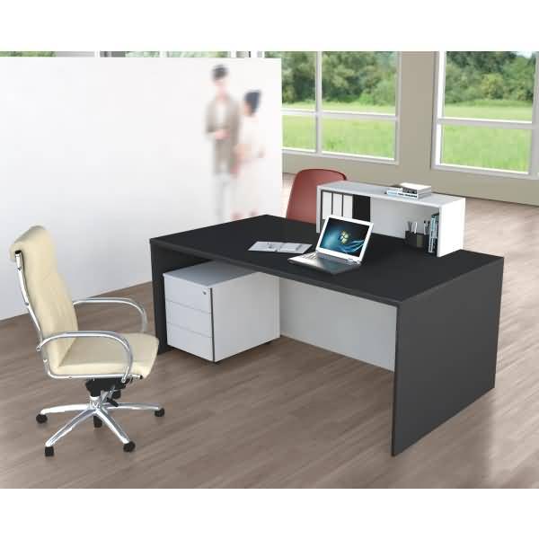 Beratungstheke Palermo 180x92x110cm anthrazit/weiß