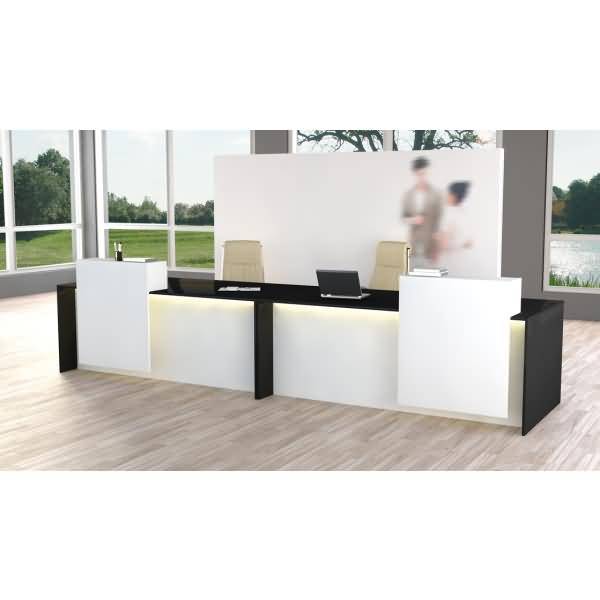 Beratungstheke Palermo 180x92x110cm anthrazit/weiß