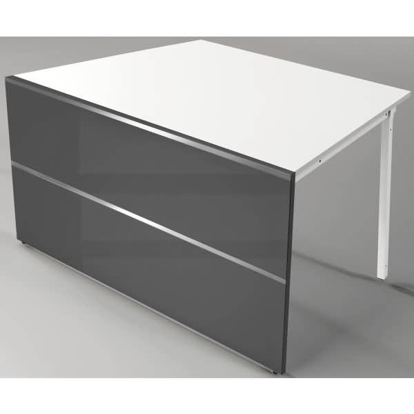 Thekentisch Atlantis schräg/gerade 135/68x82,5x105cm weiß/anthrazit