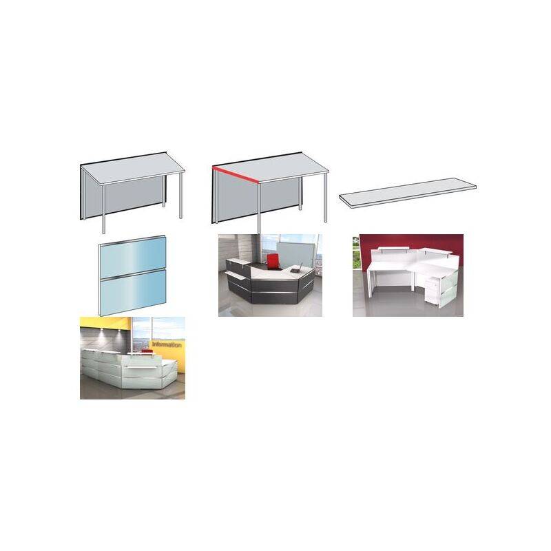 kerkmann Seitenblende Atlantis für Tisch/Theke, anthrazit