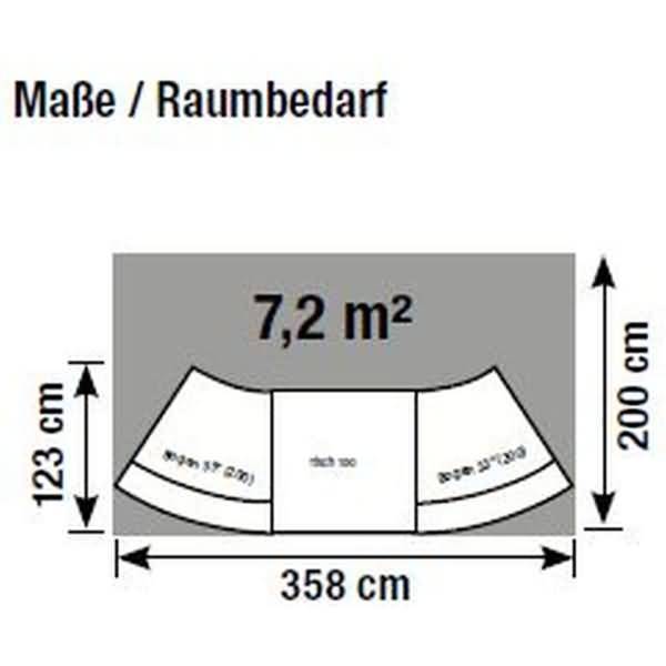 Bogentheke Bari mit Niedrigmodul anthrazit