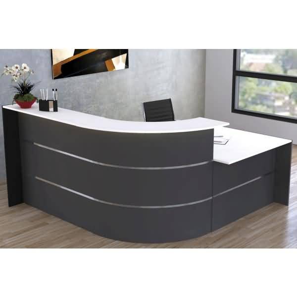 L-Theke Bari klein mit Beratungsplatz anthrazit