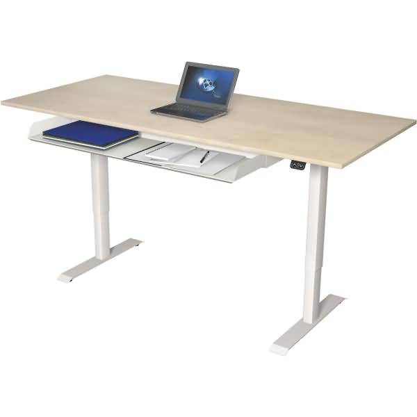 Sitz-/Stehtisch Move 1 elektr. höhenverstellbar bis 123cm BxT 160x80cm ahorn/weiß