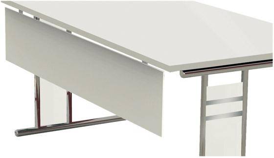 Sichtblende für Schreibt.160x30 cm, Weiß