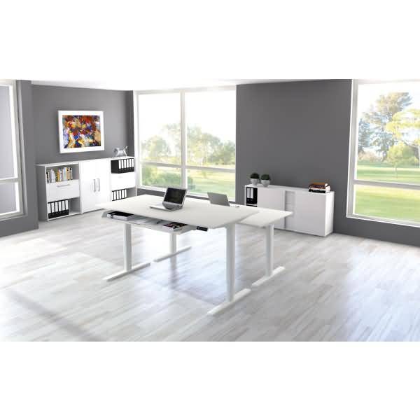 Sitz-/Stehtisch Move 3 elektr. höhenverstellbar BxT 180x80cm grafit