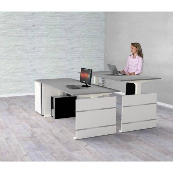 Sitz-/Stehtisch Move 3 elektr. höhenverstellbar BxT 180x80cm grafit