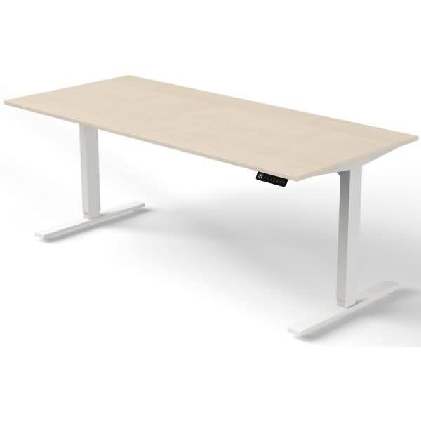 Steh-/ Sitztisch Modus elektr. höhenverstellbar C-Fuß 180x80x72-120 ahorn