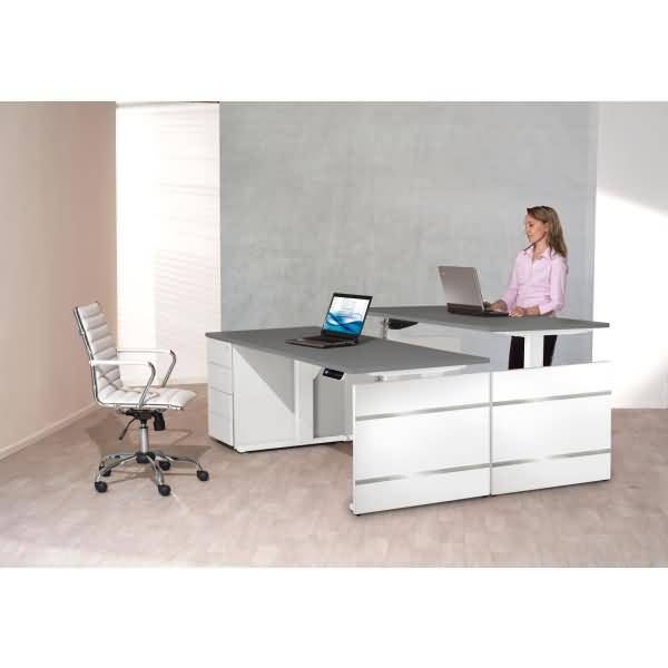 Sitz-/Stehtisch Move 3 BxT 160x80cm elektr. höhenverstellbar grafit