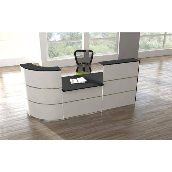 Theke Cento 5 BxT 280x95cm weiß/anthrazit