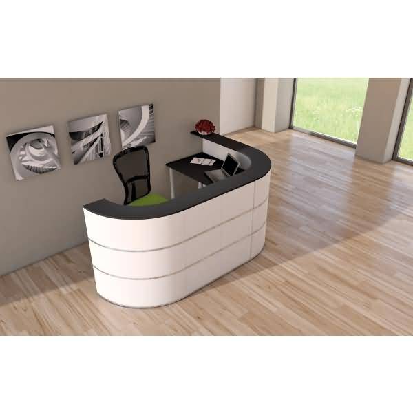 Theke Cento 6 BxT 260x180cm weiß/anthrazit